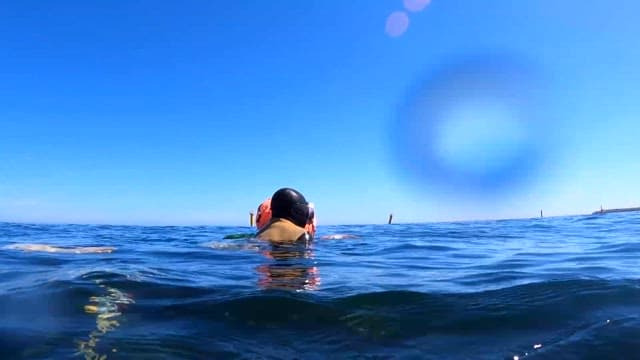 바닷속으로 들어가는 해녀