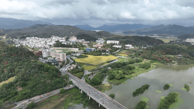 Rural landscape surrounded by nature