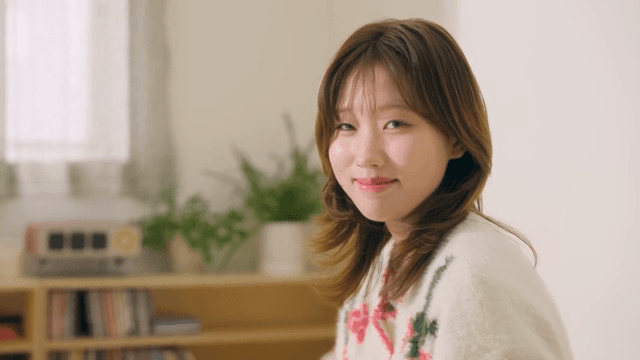 Woman smiling brightly