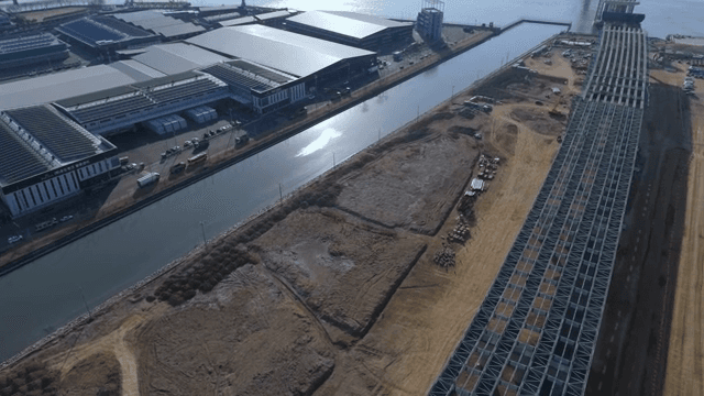 Industrial complex with a canal