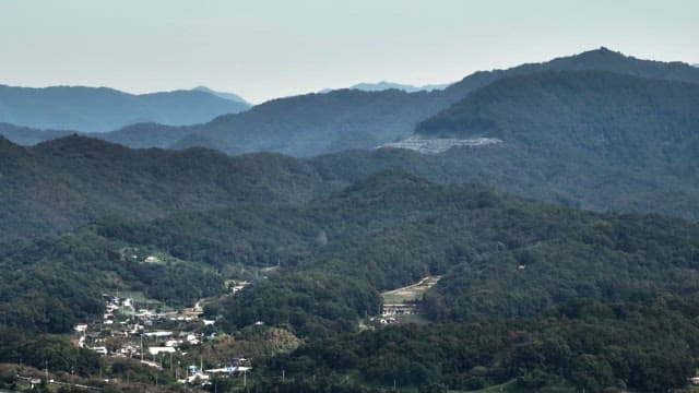River flowing through a mountainous region