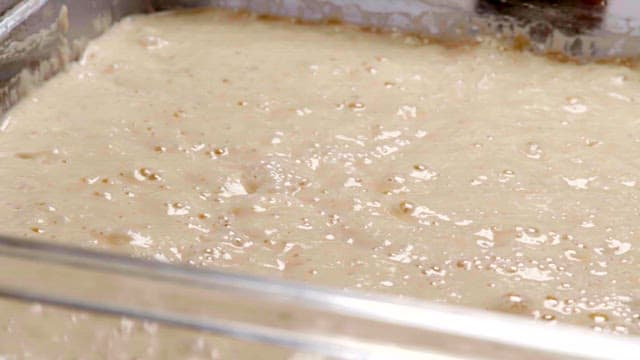 Fermented dough ready to make bread