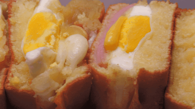 Egg buns filled with various fillings