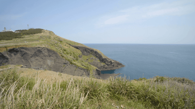 Scenic coastal cliff with ocean view