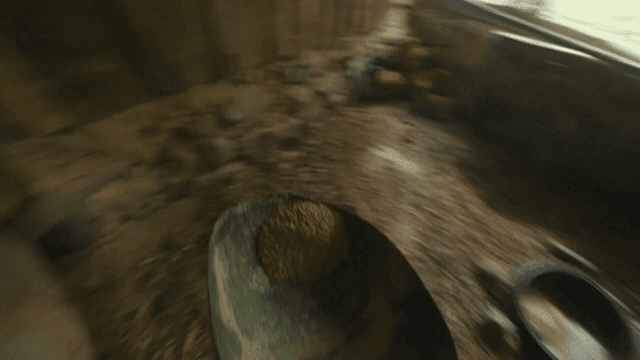 소박한 닭장에서 닭에게 먹이 주기