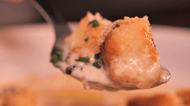 Creamy Gnocchi with Herbs Spoon