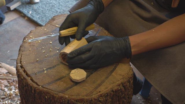 Wood carving with precision tools