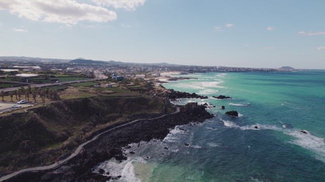 Coastal landscape with turquoise sea