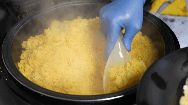 Mansaf, rice in cream sauce