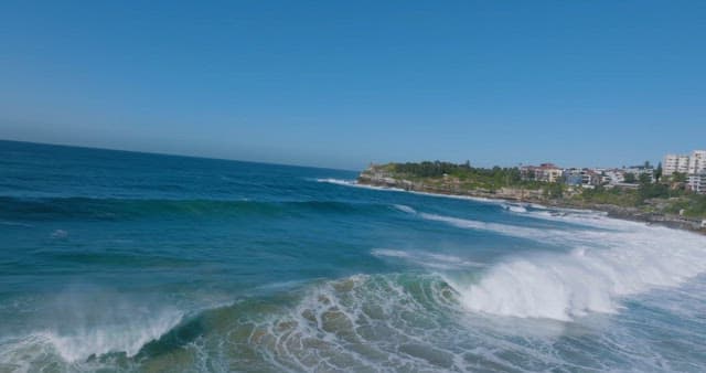 Waves Crashing Near the Beach