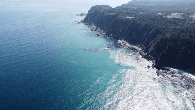 Clear blue sea and coastline