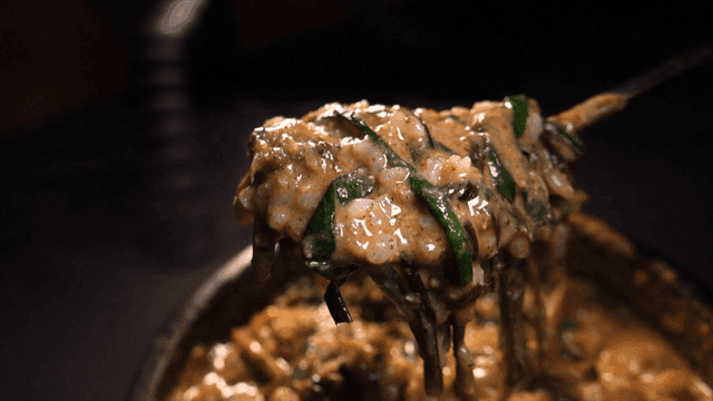 밥이 섞인 진한 추어탕