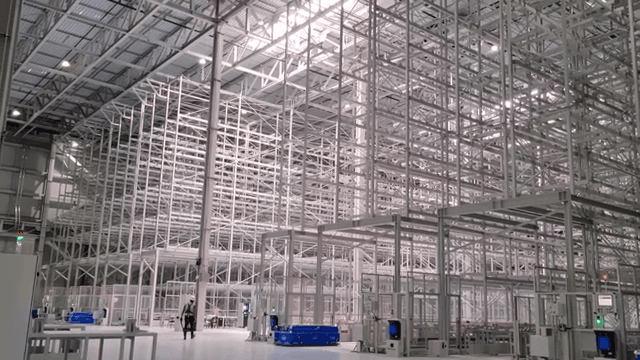 Spacious and modern factory interior