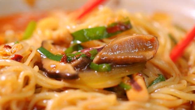 Spicy Jjamppong Noodle Close-up