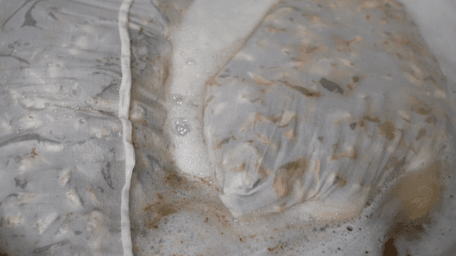 Ingredients boiling in a large pot