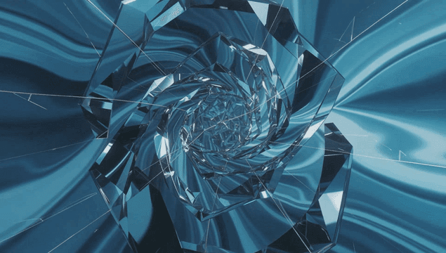 복잡한 기하학적 크리스탈 패턴