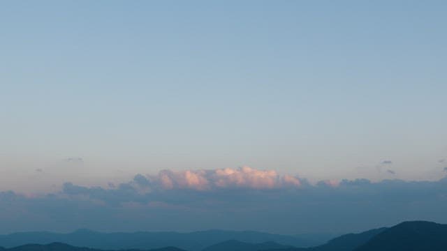 Expansive Sky above the Mountains Range at Dusk