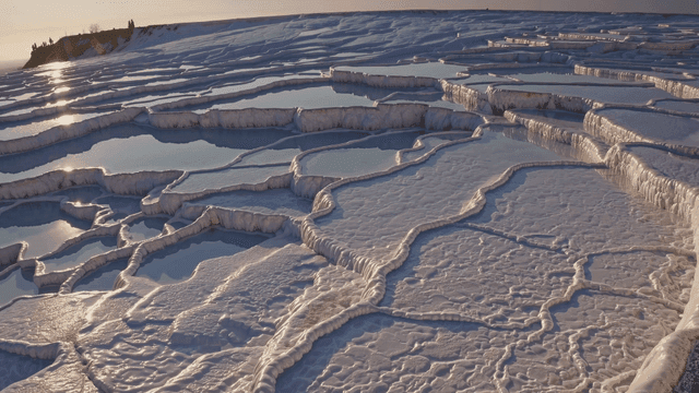 Pamukkale with water pools