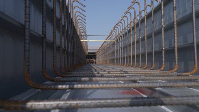 건설 현장의 철근