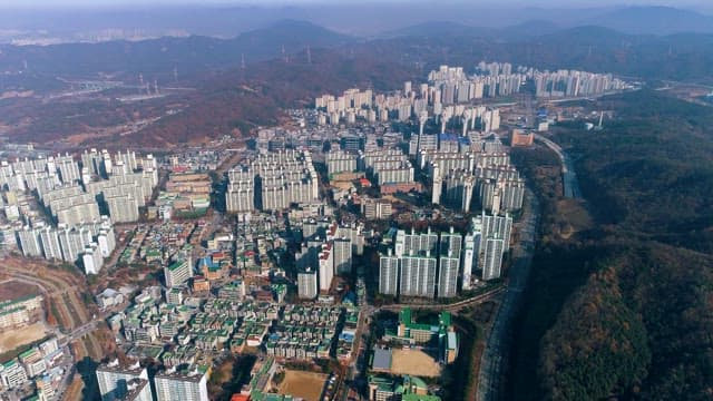 Suburban City with Dense Residential Complex