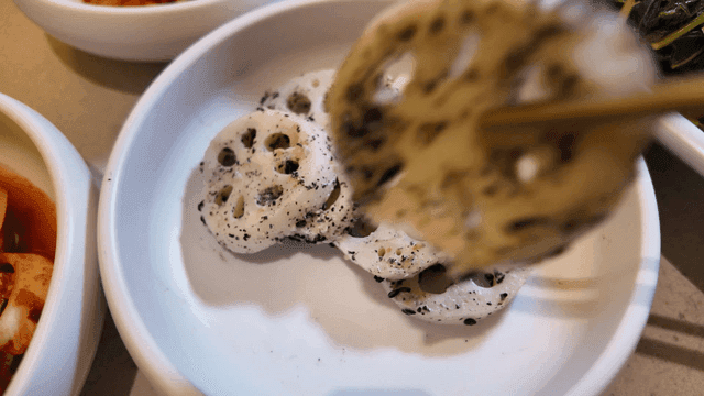 Various Korean side dishes on a table