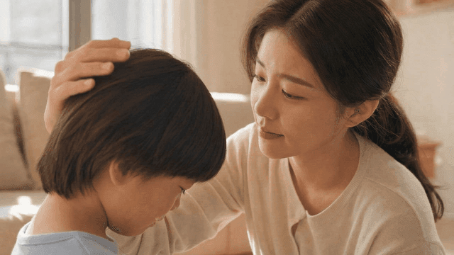 Moments of comfort between mother and child