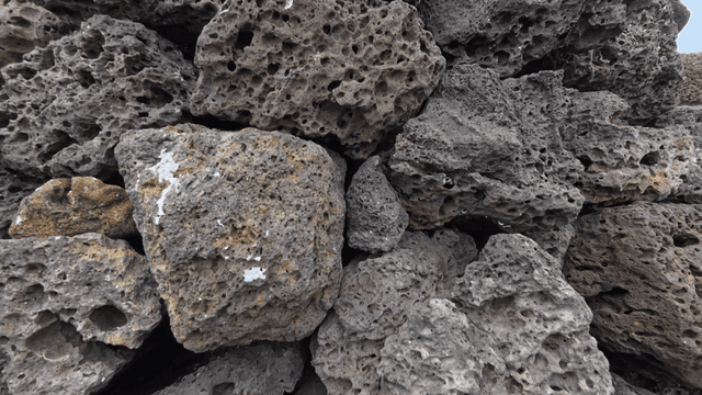 Close-up shot of volcanic rock