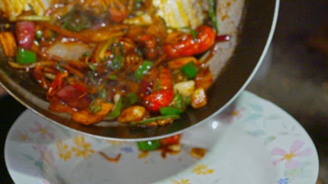 Mala long xia, a delicious stir-fried dish of lobster and vegetables