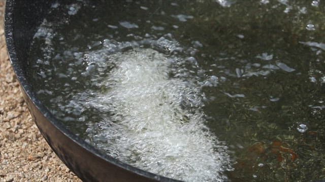 Milk fritters fried in boiling oil in a pan