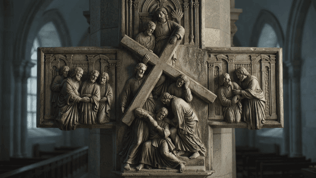 Cathedral's elaborate stone reliefs