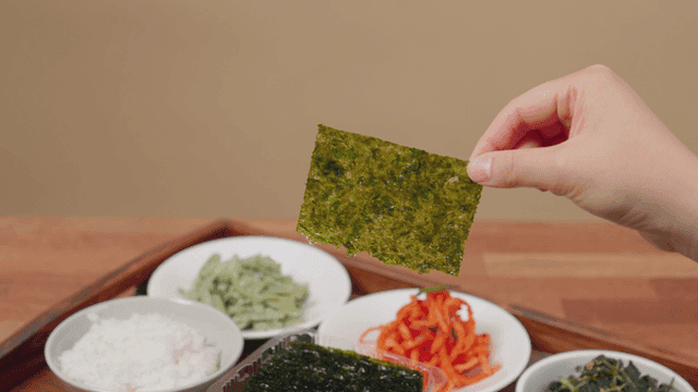 밥과 김이 있는 한국 반찬