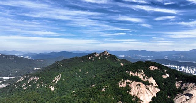 Buramsan mountain under the blue sky