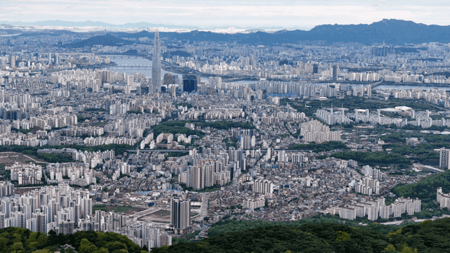 Expansive view of a modern cityscape