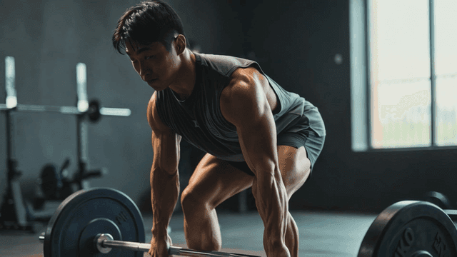 Man lifting weights at gym