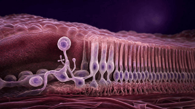 Detailed view of cellular structures