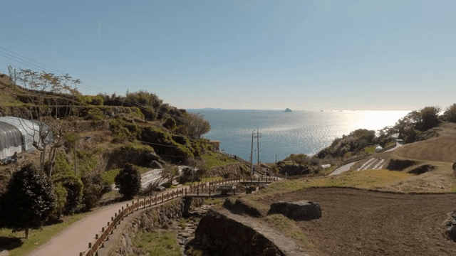 바다 전망이 있는 해안 농지
