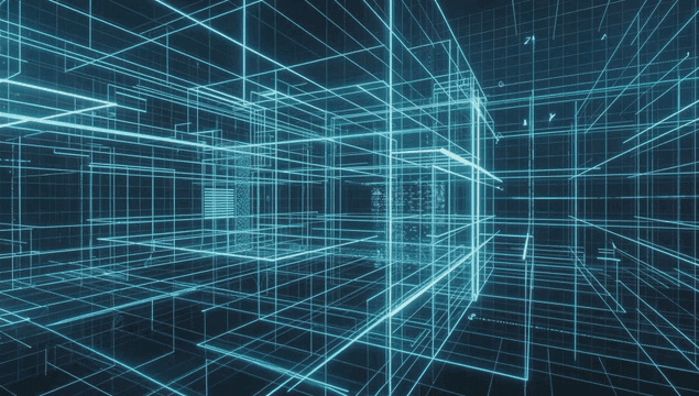 복잡한 디지털 그리드 구조