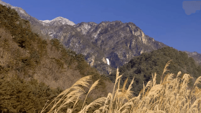 Majestic mountain landscape under clear sky