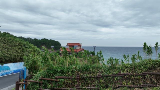 바다 전망의 해안 경관