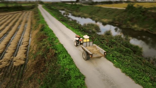 Rural landscape with a river and fields