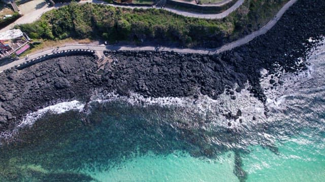 Coastal Landscape with Lava Rocks