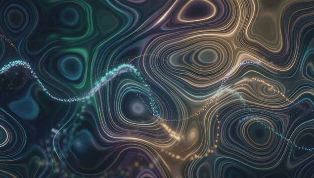 Colorful abstract patterns with flowing lines