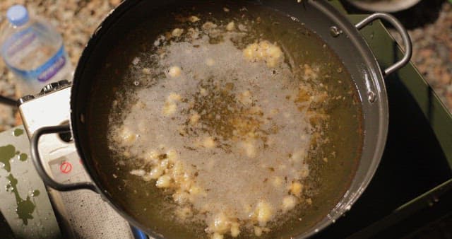 Frying Food in a Sizzling Hot Pan