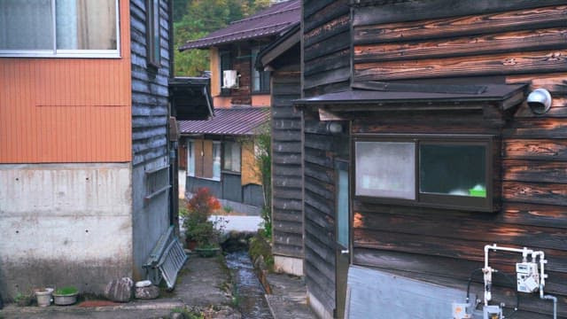 Quiet Alley in a Rustic Village