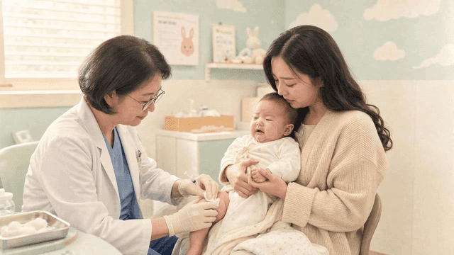 Doctor who vaccinates baby