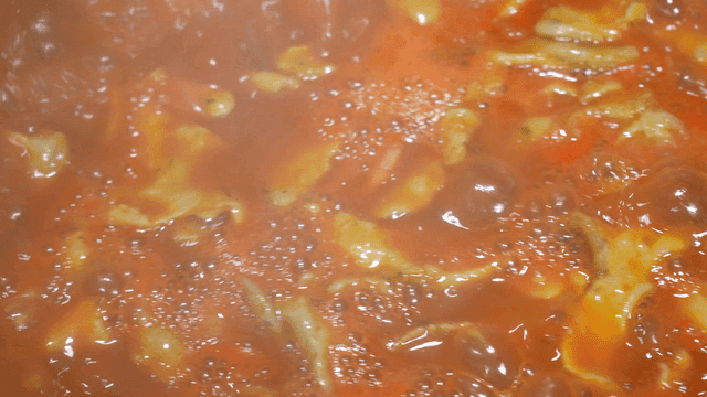 Spicy handmade dumplings boiling hot