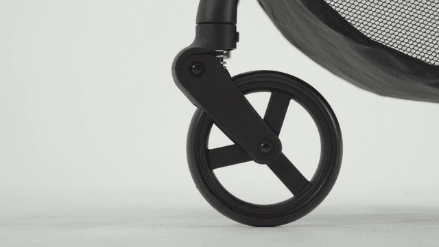 Close-up of chair wheels