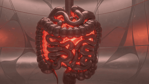 Human digestive organs graphic