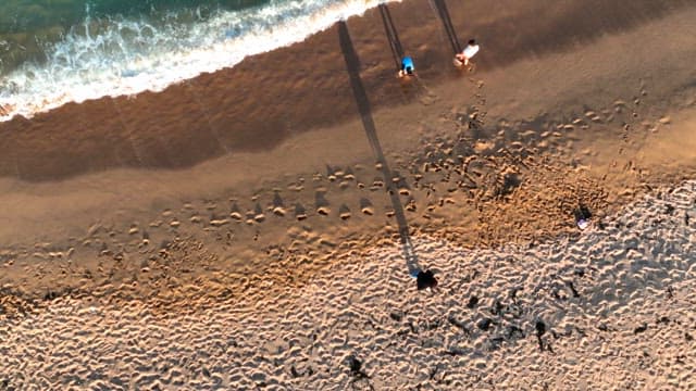 People having fun at a sandy beach