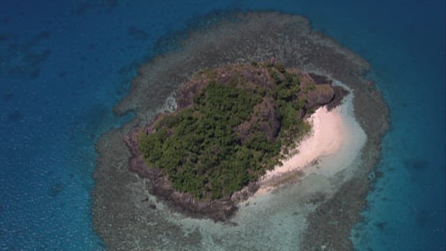 View of an Isolated Tropical Island